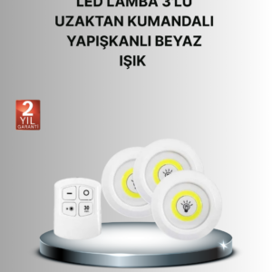 Dekoratif ve Pratik 3’lü Kumandalı Spot LED Aydınlatma