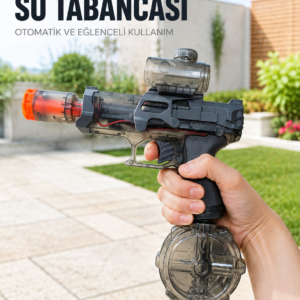 Otomatik Su Tabancası Şarjlı LED Işıklı Basınçlı Su Püskürtmeli Oyuncak