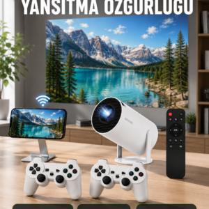 Taşınabilir Çok Fonksiyonlu Projeksiyon – Oyun, Sunum, Netflix ve Eğitim İçin Yeni Nesil