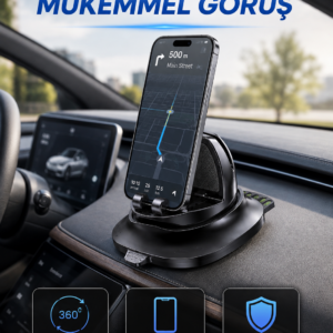 Çok Fonksiyonlu Araç İçi Telefon Tutucu Gizlenebilir Telefon Numarası Özellikli Stand