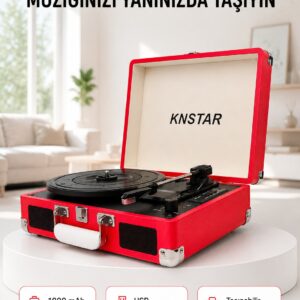 Retro Bavul Pikap Dahili Hoparlörlü AUX USB SD Kart ve Bluetooth Bağlantılı Taşınabilir Tasarım