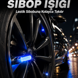 4'lü Araç Sibop LED Işığı Otomatik Açılan Lastik Işığı Seti