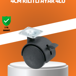 Kilitli Mini Tekerlek Ayak 4 cm 4’lü Set