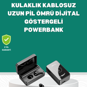 Ayna Tasarımlı Şarj Kutulu Bluetooth 5.1 Kulaklık