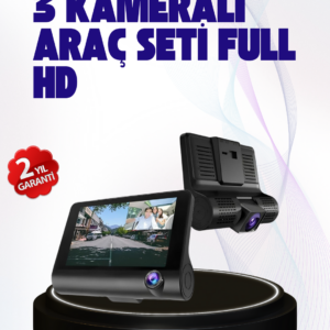 170° Geniş Açılı Araç Kamerası – 4.0” IPS Ekranlı Full HD DVR