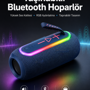 Kablosuz Bluetooth Hoparlör Uzun Pil Ömrü Taşınabilir