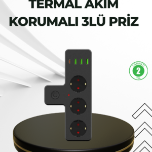 Masa Üstü Çoklu Priz USB ve Type-C Çıkışlı Güç Dağıtıcı