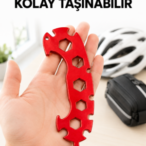 12 Ölçülü Bisiklet Tamir Anahtarı 6-17 mm Kompakt Çok Amaçlı El Aleti