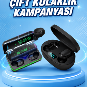 İkili Bluetooth Kulaklık Dijital Göstergeli Uzun Pil Ömrü Yüksek Ses Kaliteli