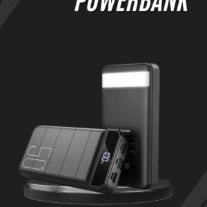 Taşınabilir Powerbank 50.000 mAh 4 Girişli Hızlı Şarj Led Göstergeli Fenerli Şarj