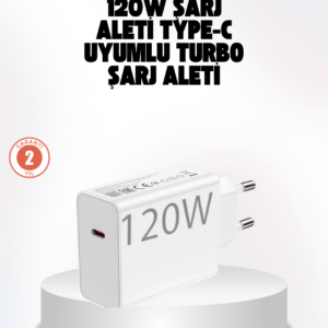 120W Güçlü Hızlı Şarj Adaptörü ve Type-C Kablo Seti – Güvenli Şarj Teknolojisi