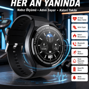 En Çok Tercih Edilen Akıllı Saat Amoled Ekran Nabız Sensörü GPS Uyumlu Adımsayar