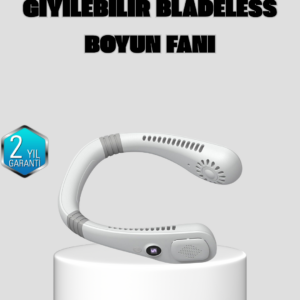 Kablosuz Giyilebilir Boyun Fanı Çift Motorlu ve 5 Kademeli Hız Kontrolü