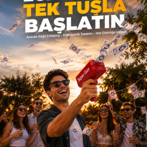 AA Pil ile Çalışan, Kolay Kullanımlı Kâğıt Fırlatıcı Oyuncak Yeni Nesil