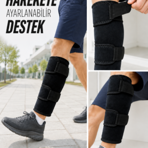 Ayarlanabilir Alt Baldırlık Baldır Destekliği Çift Bantlı Spor ve Günlük Kullanım