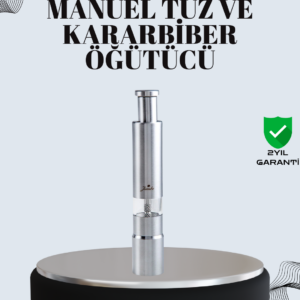 Tuz ve Kararbiber Öğütücü - Şeffaf Akrilik Hazne