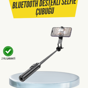 Bluetooth Selfie Çubuğu – Işıklı, Katlanabilir, Uzaktan Kumandalı