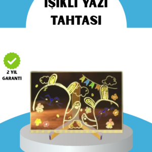 Silinebilir LED Mesaj Tahtası 7 Renkli Kalem Dahil