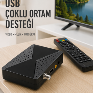 Dijital Uydu Receiver 1080P HDMI Çıkışlı Kanal Güncellemeli