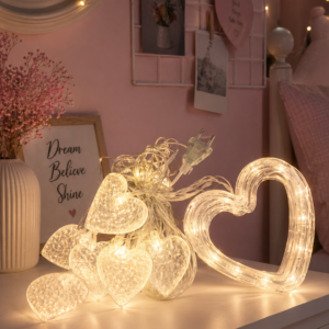 Kalp Figürlü LED Neon Dekor Işığı Romantik Ortam Aydınlatması