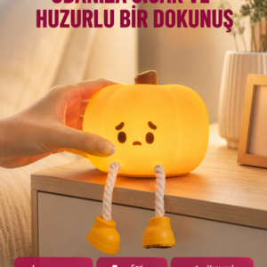 Dekoratif Pumpkin Gece Lambası Şarjlı Dokunmatik LED Işık Yeni Nesil