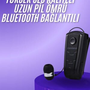 Makaralı Bluetooth Kulakiçi Yaka Kulaklığı Kablosuz Kulaklık