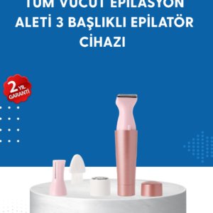 3 Başlıklı Taşınabilir Yüz ve Vücut Tüy Alma Makinesi