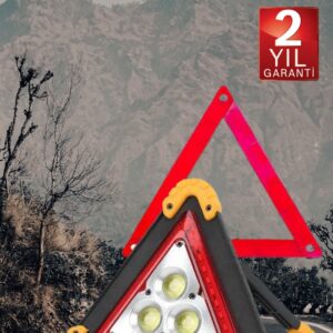 Solar Şarjlı Çok Fonksiyonlu Reflektör Işıklı Ikaz Lambası Acil Durum Reflektörü Acil Durum Uyarı Lambası