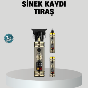 T Bıçaklı Profesyonel Saç ve Sakal Düzeltici – 8 Kılavuz Tarağı, 2’si 1 Arada Burun ve Sakal Trimmer