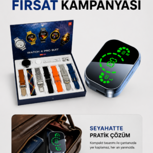 Dokunmatik Akıllı Saat Yeni Nesil Kulaklık Kampanyası Bluetooth Bağlantılı ANC Özelliği