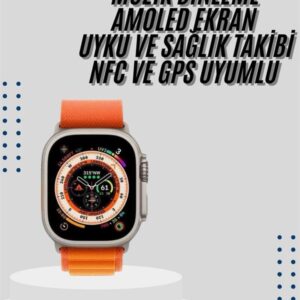 Akıllı Saat Bleutooth Bağlantılı Akıllı Saat Amoled Ekran 49 MM