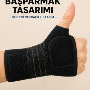Avuç İçi Destekli El Bilekliği Metal Destekli Ayarlanabilir Bilek Ateli