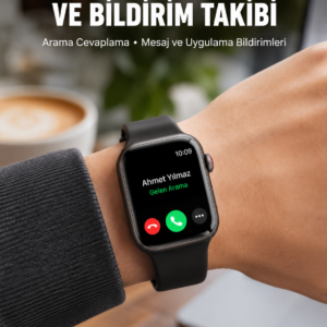 Arama Cevaplayabilen Akıllı Saat Bluetooth Bağlantılı Sosyal Medya Girişli Yeni Nesil