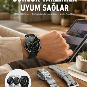 Çok Fonksiyonlu Akıllı Saat Bluetooth Bağlantılı Çağrı Cevaplayabilen Uzun Pil Ömrü Yeni Nesil