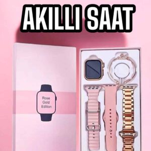 Akıllı Saat Amoled Ekran 3 Kordonlu Aksesuar Hediyeli Sesli Görüşme