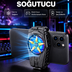 Taşınabilir Şarjlı Telefon Soğutucu – Sessiz Fan Motoru ile Yüksek Performans Koruma