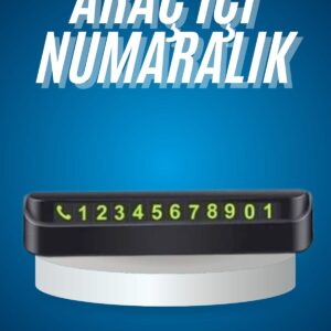 Araç İçi Numaratör Numaralık Oto Cam Kartı Fosforlu Numaratör