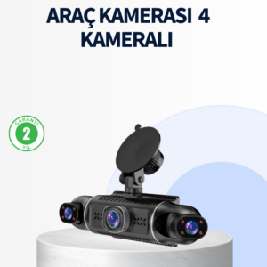 4 Kameralı Araç İçi Kamera 1080P GPS Takip WiFi Gece Görüşlü
