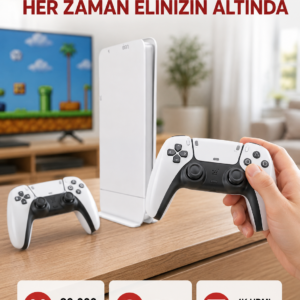 2 Kollu Kablosuz 4K TV Uyumlu Klasik Oyun Konsolu