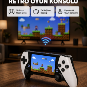 Taşınabilir El Konsolu – 4.3 İnç TFT Ekran, 64 GB Dahili Oyun Hafızalı