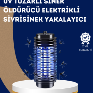 Elektrikli UV Işıklı Sivrisinek ve Böcek Öldürücü – Sessiz ve Güvenli Tuzak