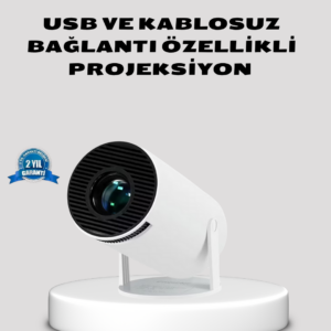 HDMI USB Bağlantılı 4K Destekli Taşınabilir Projeksiyon Cihazı