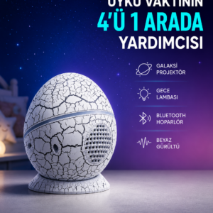 Dinozor Yumurtası Tasarımlı Gece Lambası – Müzik ve Işık Senkronizasyonlu