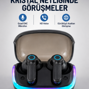 Bluetooth 5.4 Kablosuz KulaklıkQuad ENC Mikrofonlu TWS Kulaklık
