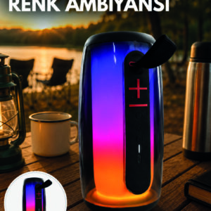 RGB Aydınlatmalı Kablosuz Bluetooth Hoparlör USB Bellek TF Kart Destekli