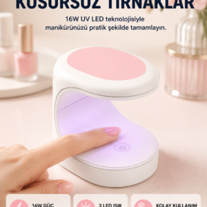 Mini Oje Kurutma Cihazı 16W LED UV Hızlı Kurutma Taşınabilir Kompakt Yeni Nesil