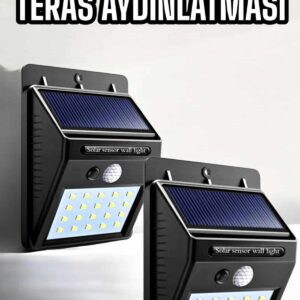 Solar Güneş Enerji Panelli Sensörlü Lamba Enerji Tasarruflu