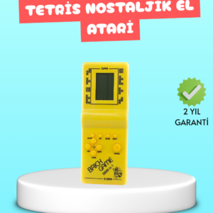 Taşınabilir El Aterisi Gameboy – Klasik Tetris Oyunu, Pil ile Çalışan Mini El Konsolu
