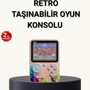 500 Klasik Oyunlu Retro Oyun Konsolu Taşınabilir ve TV Bağlantılı