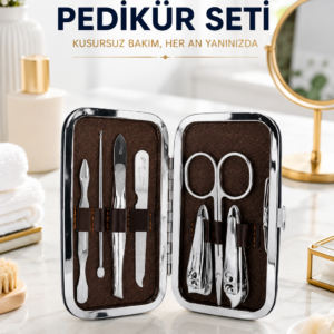 Tırnak Temizliği, Tırnak Batığı ve Düzenli Bakım İçin 7 Parça Çelik Set
